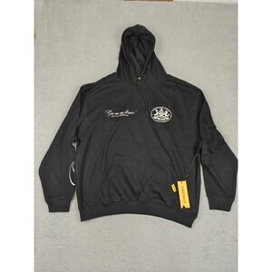 Civilized Hoodie Mens 2XL Black Give Me My Flowers Floral Graphic Pullover New